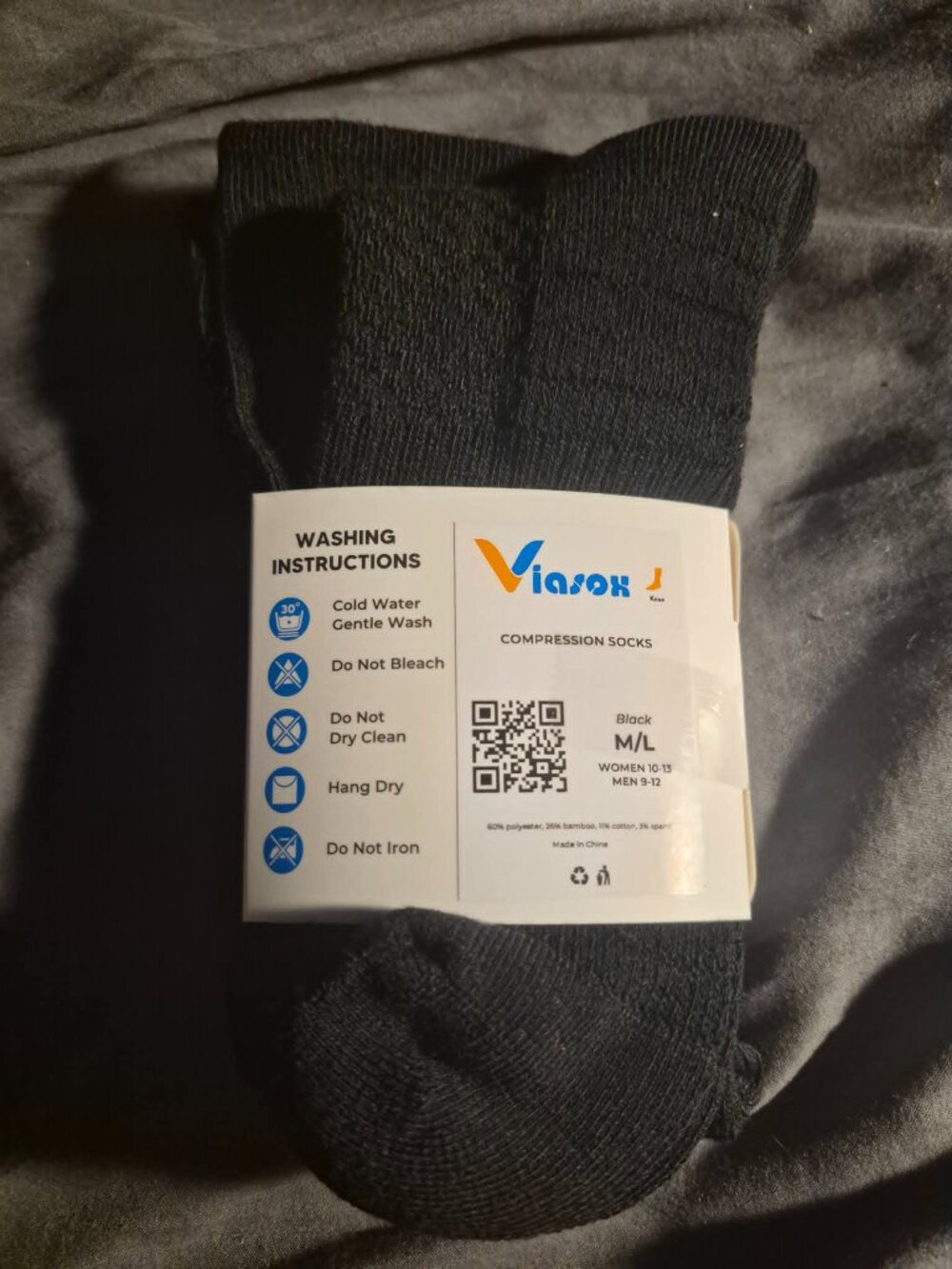 Black Compression Socks - Picture 2 of 5